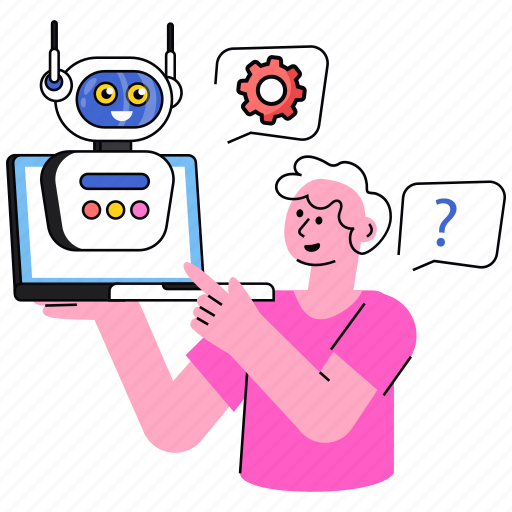 Robot, assistant, robotics, secretary, machine illustration - Download on Iconfinder
