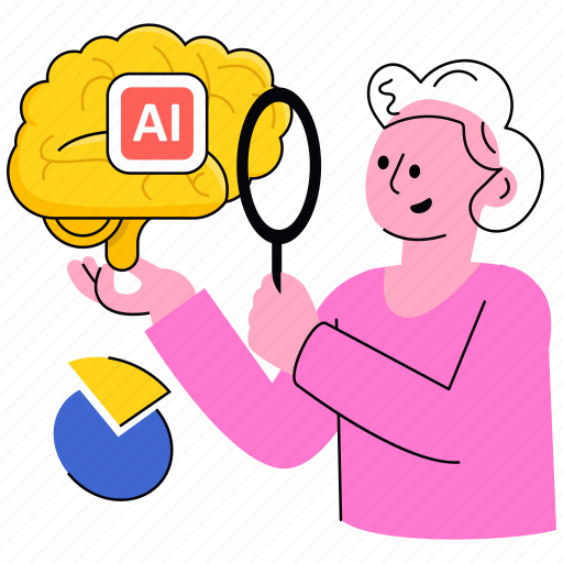 Ai, search, analysis, seo, intelligence illustration - Download on Iconfinder