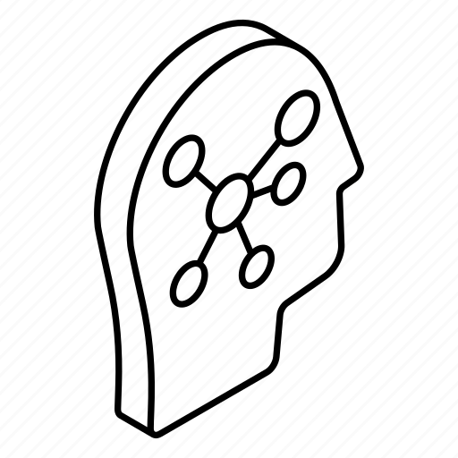 Artificial, intelligence, brain, simulation, psychology, logical, lateral icon - Download on Iconfinder