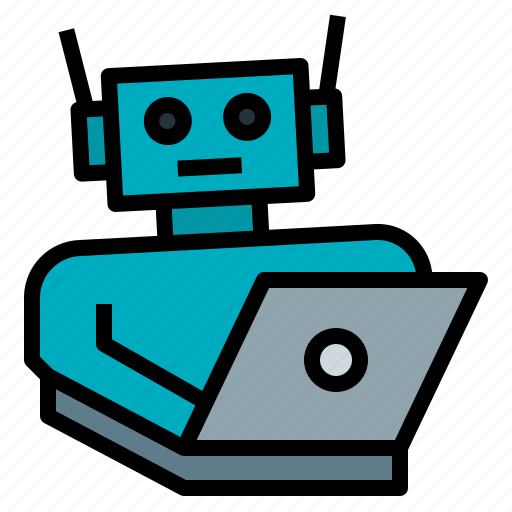 Ai, artificial, intelligence, laptop, robot icon - Download on Iconfinder