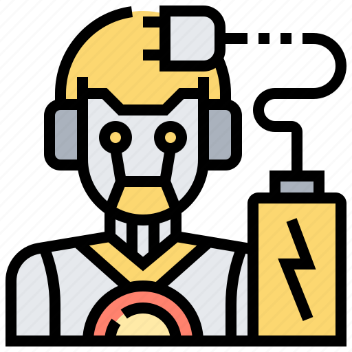 Android, battery, charger, cyborg, robot icon - Download on Iconfinder