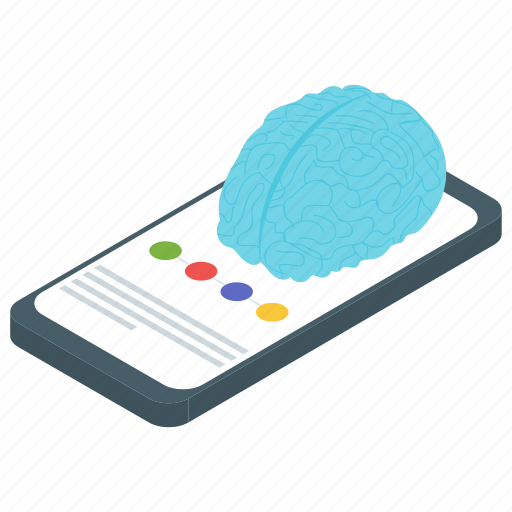 Ai software, artificial intelligence, machine intelligence, mobile app, smart brain, super intelligence icon - Download on Iconfinder