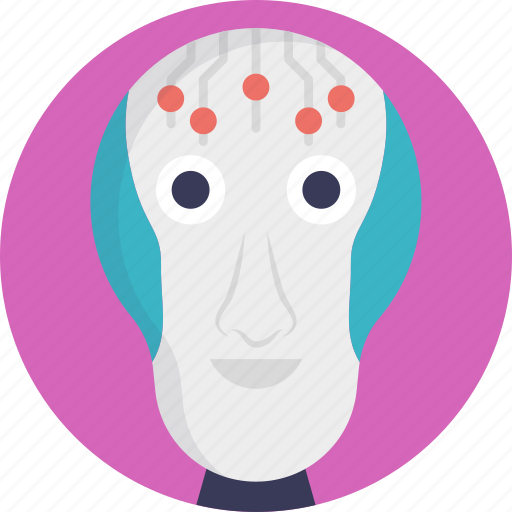 Artificial intelligence robot, automation, humanoid face, robot face, superintelligence icon - Download on Iconfinder