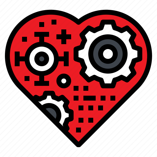 Gear, heart, metal, robot icon - Download on Iconfinder