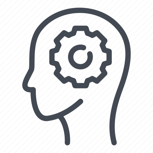 Cogwheel, gear, head, mind, settings, think, thinking icon - Download on Iconfinder