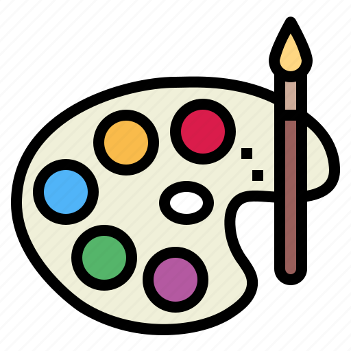 Artist, palette, painting, brush, art, supplies icon - Download on Iconfinder