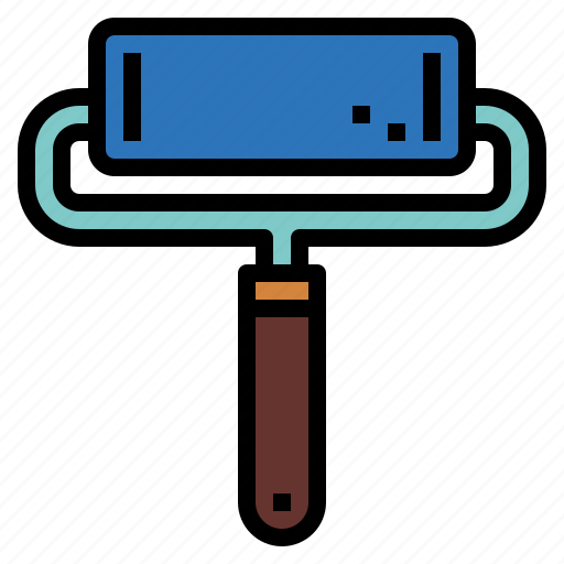 Brayer, brush, paint, tool, roller icon - Download on Iconfinder