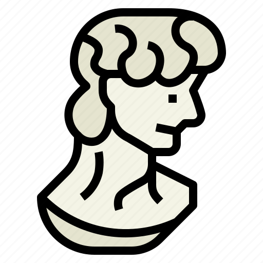 David, head, plaster, sculpture, statue icon - Download on Iconfinder