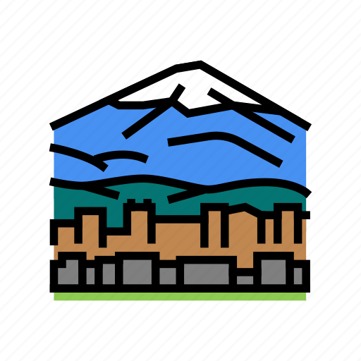 Fujiyama, mountain, asia, building, land, scape icon - Download on Iconfinder