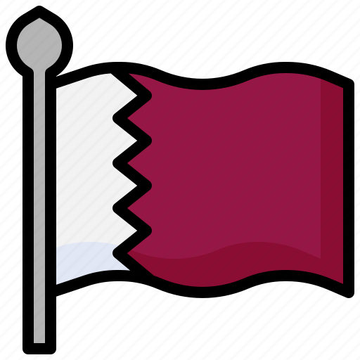 Qatar, country, asia, flags, flag icon - Download on Iconfinder