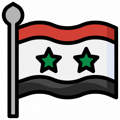 Syria, country, asia, flags, flag icon - Download on Iconfinder