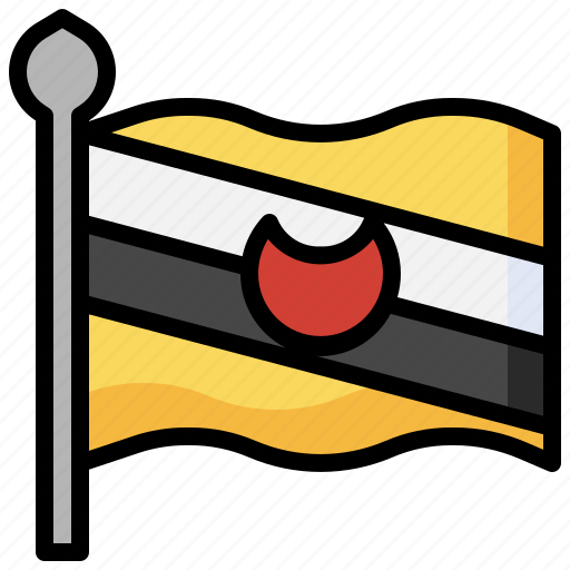 Brunei, country, asia, flags, flag icon - Download on Iconfinder