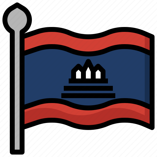Cambodia, country, asia, flags, flag icon - Download on Iconfinder