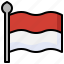 indonesia, country, asia, flags, flag 