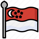 singapore, country, asia, flags, flag