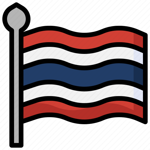 Thailand, country, asia, flags, flag icon - Download on Iconfinder