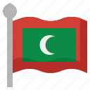 maldives, country, asia, flags, flag