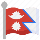 nepal, country, asia, flags, flag