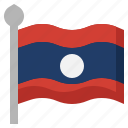 laos, country, asia, flags, flag