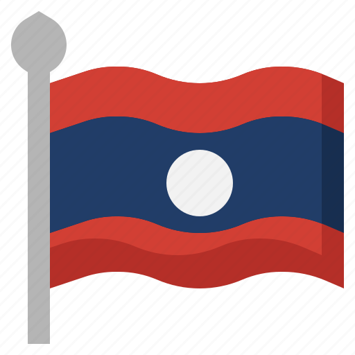 Laos, country, asia, flags, flag icon - Download on Iconfinder