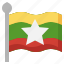 myanmar, country, asia, flags, flag 