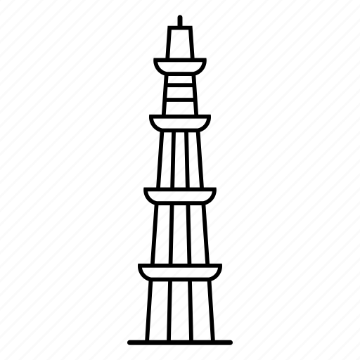 Qutub, minar, new, delhi, landmarks, famous, india icon - Download on Iconfinder