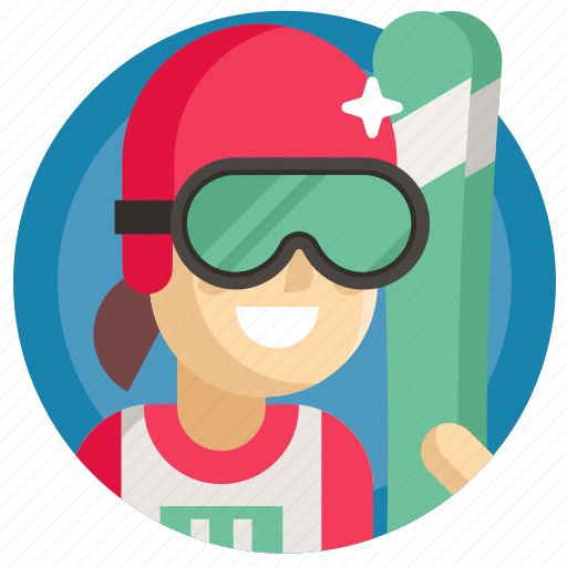 Avatar, girl, skiing, sport, woman icon - Download on Iconfinder