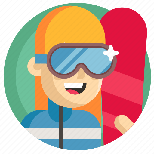 Avatar, girl, snowboarding, sport, woman icon - Download on Iconfinder