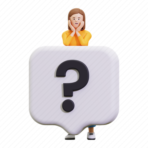 Ask, faq, support, help, information, info, question 3D illustration - Download on Iconfinder
