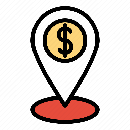 Financial, investment, landmark, location, pin icon - Download on Iconfinder