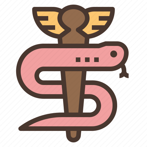 Asclepius, rod, snake, ophiuchus, zodiac, astrological, horoscope icon - Download on Iconfinder
