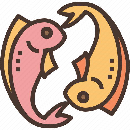 Fish, pisces, zodiac, astrological, horoscope, animal, aquatic icon - Download on Iconfinder