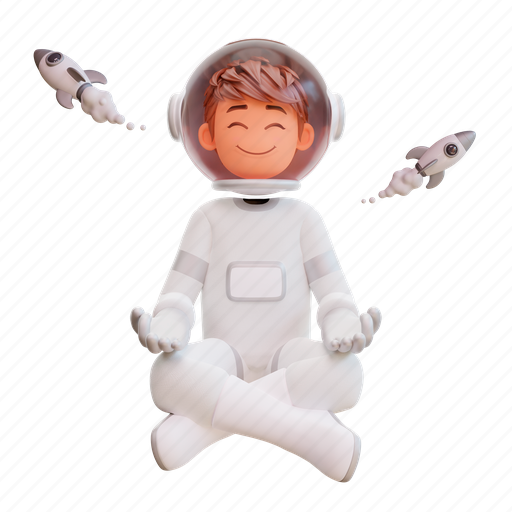 Astronaut, space, rocket, universe, astronomy, spaceship, galaxy 3D illustration - Download on Iconfinder