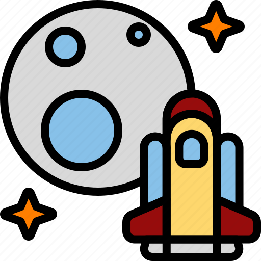 Planet, moon, spacecraft, space, missile, rocket, spaceship icon - Download on Iconfinder