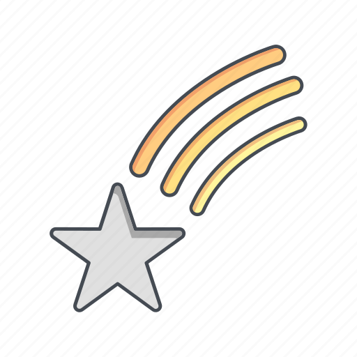 Falling star, astronomy, bookmark icon - Download on Iconfinder