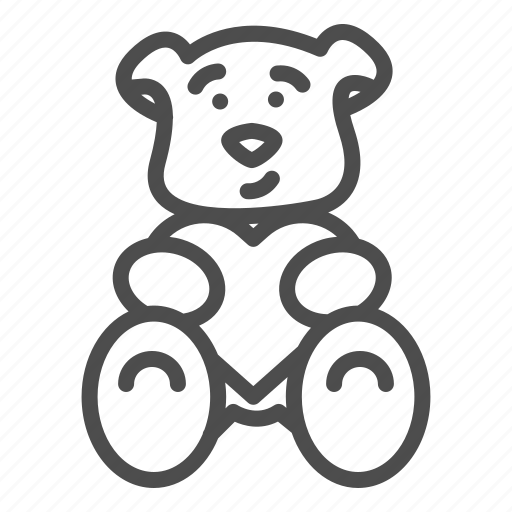 Bear, teddy, toy, heart, love, plushy, kid icon - Download on Iconfinder