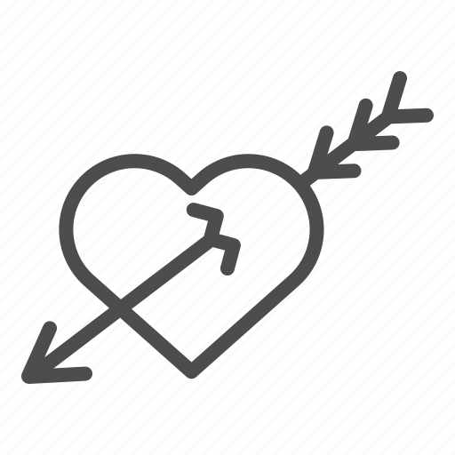 Heart, arrow, love, valentine, shape, romantic, broken icon - Download on Iconfinder