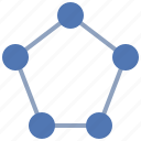 pentagon, structureatom, network, star, pattern, diagram, parts 