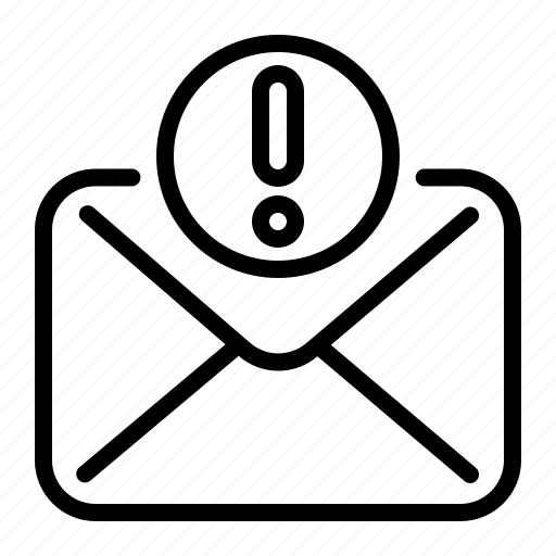 Mail, email, envelope, letter, attention, alert, warning icon - Download on Iconfinder