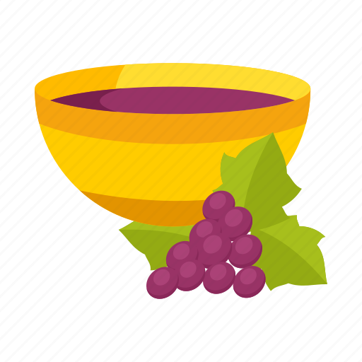 Attribute, bowl, branch, god, grapes icon - Download on Iconfinder