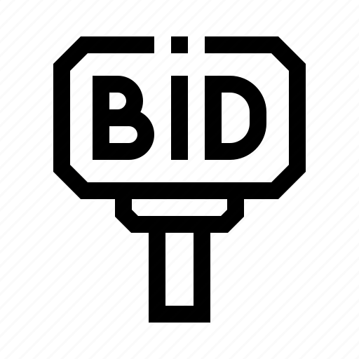 Bid, sign, auction, sale, deal, gavel, law icon - Download on Iconfinder