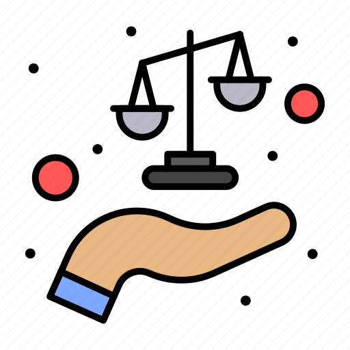 Court, hand, justice, law, scales icon - Download on Iconfinder