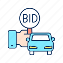 auction, vehicle, automobile selling, auto bargaining winner