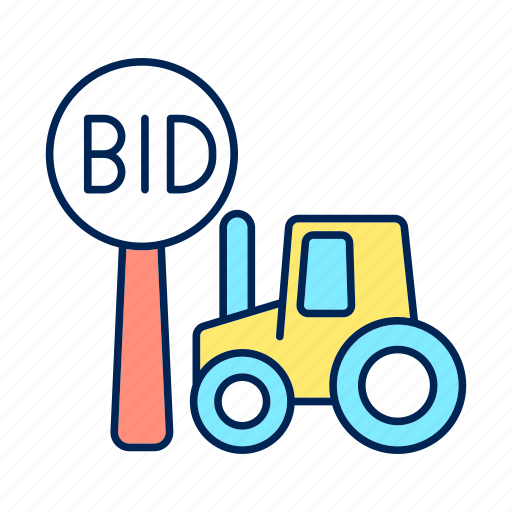 Auction, machinery for farming, bargaining farm, agricultural icon - Download on Iconfinder
