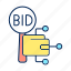 auction, cryptocurrency bidding, high technology, digital money 