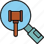 search, auction, hammer, judge, icon 