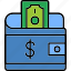 wallet, cash, money, pay, payment, icon 