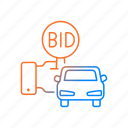 vehicle auction, bidding, automobile selling, auto bargaining
