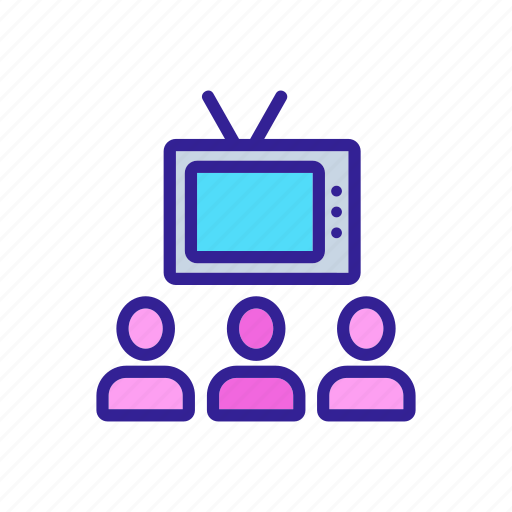 Audience, contour, television, tv, video icon - Download on Iconfinder