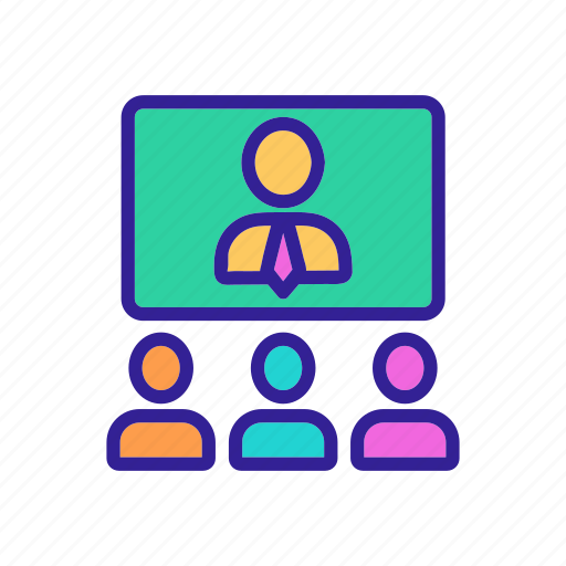 Audience, conference, contour, entertainment, media, microphone, speaker icon - Download on Iconfinder